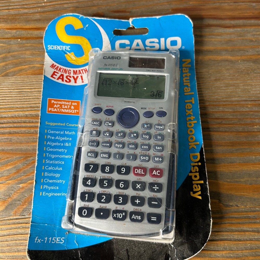Casio fx-115ES‎ Scientific Calculator Natural Textbook Display Permitted AP SAT